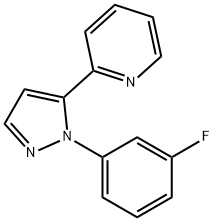 2 - (1 - (3 -氟苯基)-1H -5-吡唑基)吡啶, 1269292-38-7, 结构式