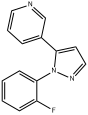 3 - (1 - (2 -氟苯基)-1H -5-吡唑基)吡啶, 1269293-02-8, 结构式