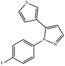 1-(4-fluorophenyl)-5-(thiophen-3-yl)-1H-pyrazole Struktur