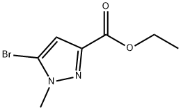 5-ブロモ-1-メチル-1H-ピラゾール-3-カルボン酸エチル 化学構造式