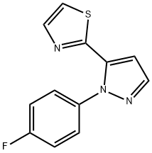 2 - (1 - (4 -氟苯基)-1H -5-吡唑基)噻唑, 1269293-55-1, 结构式