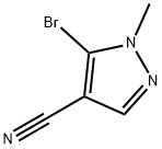 5 - 溴- 1-甲基-1H -吡唑-4 - 腈,1269293-80-2,结构式