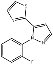 2 - (1 - (2 -氟苯基)-1H -5-吡唑基)噻唑, 1269293-88-0, 结构式