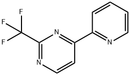 2-[2-(トリフルオロメチル)-4-ピリミジニル]ピリジン 化学構造式