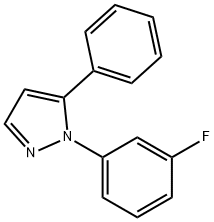 1-(3-fluorophenyl)-5-phenyl-1H-pyrazole Struktur