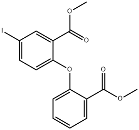 5-lodo-2-(2-Methoxycarbonyl-phenoxy)-benzoic acid Methyl ester Struktur