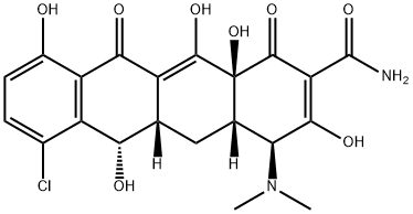 7-クロロ-6-デメチルテトラサイクリン 化学構造式