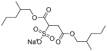 sodium 1,4-bis(2-methylpentyl) sulphonatosuccinate Struktur