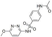 4-アセチルアミノ-N-(6-メトキシピリダジン-3-イル)ベンゼンスルホンアミド 化学構造式