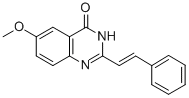 6-メトキシ-2-スチリルキナゾリン-4(3H)-オン 化学構造式