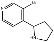 3-broMo-4-(pyrrolidin-2-yl)pyridine 化学構造式