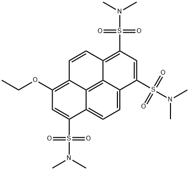 8-乙氧基-N,N,N`,N`,N``,N``-六甲基芘-1,3,6-三磺酰胺, 127070-69-3, 结构式