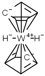 双(环戊二烯)二氢化钨,1271-33-6,结构式