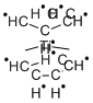 Bis(cyclopentadienyl)dimethyltitanium Struktur