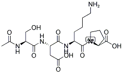 N-アセチル-Ser-Asp-Lys-Pro-OH 化学構造式
