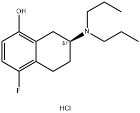 S(-)-5-FLUORO-8-HYDROXY-2-DIPROPYLAMINO-1,2,3,4-TETRAHYDRONAPHTHALENE HYDROCHLORIDE Struktur