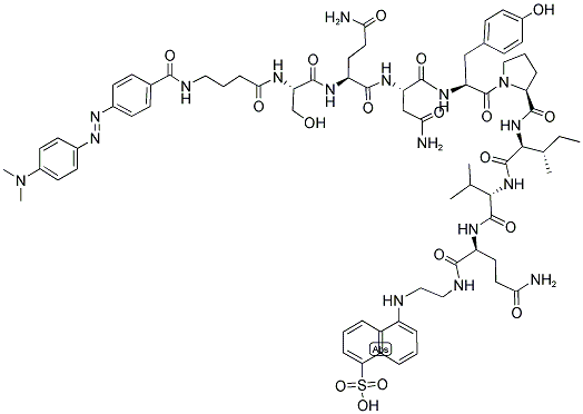 DABCYL-Γ-ABU-SER-GLN-ASN-TYR-PRO-ILE-VAL-GLN-EDANS 化学構造式