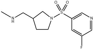 1-(1-(5-fluoropyridin-3-ylsulfonyl)pyrrolidin-3-yl)-N-MethylMethanaMine Structure