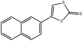 4-(2-ナフチル)-1,3-ジチオール-2-チオン 化学構造式