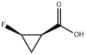 (1R,2R)-2-fluorocyclopropanecarboxylic acid 化学構造式