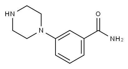 3-(ピペラジン-1-イル)ベンズアミド 化学構造式
