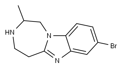 1H-[1,4]Diazepino[1,7-a]benziMidazole, 8-broMo-2,3,4,5-tetrahydro-2-Methyl- 化学構造式