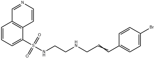 N-[2-[P-溴苯丙烯盐基氨基]乙基]-5-异喹啉磺酰胺 结构式