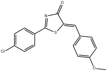 (Z)-2-(4-Chlorophenyl)-5-(4-Methoxybenzylidene)-5H-thiazol-4-one Structure