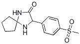 3-[4-(Methylsulfonyl)phenyl]-1,4-diazaspiro[4.4]nonan-2-one Struktur