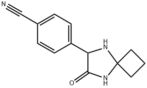 4-(7-Oxo-5,8-diazaspiro[3.4]oct-6-yl)benzonitrile Structure