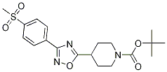 3-(4-甲砜基苯基)-5-(1-BOC-4-哌啶基)-1,2,4-噁二唑, 1272756-23-6, 结构式