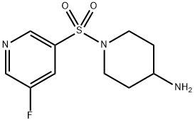 1-(5-fluoropyridin-3-ylsulfonyl)piperidin-4-aMine Structure