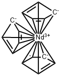 三(环戊二烯)化钕,1273-98-9,结构式