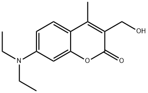 7-(二乙氨基)-3-(羟甲基)-4-甲基-2H-色满-2-酮 结构式
