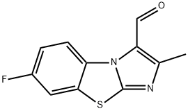 7-FLUORO-2-METHYLIMIDAZO[2,1-B]BENZOTHIAZOLE-3-CARBOXALDEHYDE 结构式
