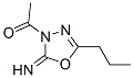 1,3,4-Oxadiazol-2(3H)-imine, 3-acetyl-5-propyl- (9CI) Structure
