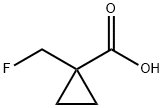 1-(フルオロメチル)シクロプロパンカルボン酸 化学構造式