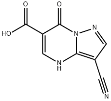 3-cyano-7-oxo-4,7-dihydropyrazolo[1,5-a]pyriMidine-6-carboxylic acid Struktur