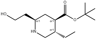 (2S,4S,5R)-tert-butyl 5-ethyl-2-(2-hydroxyethyl)piperidine-4-carboxylate Struktur