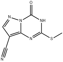 4-hydroxy-2-(Methylthio)pyrazolo[1,5-a][1,3,5]triazine-8-carbonitrile Struktur