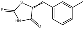 (5E)-2-メルカプト-5-(3-メチルベンジリデン)-1,3-チアゾール-4(5H)-オン 化学構造式