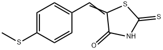 (5E)-5-[4-(甲巯基)苯亚甲基]-2-硫代-四氢噻唑-4-酮, 127378-28-3, 结构式