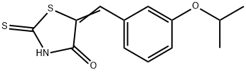 (5E)-5-(3-异丙氧基苯亚甲基)-2-硫代-四氢噻唑-4-酮, 127378-77-2, 结构式