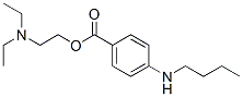 p-(butylamino)benzoic acid-2-(diethylamino)ethyl ester Struktur