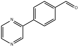 4-PYRAZIN-2-YLBENZALDEHYDE, 127406-08-0, 结构式