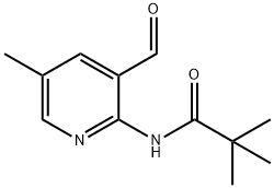 N-(3-甲酰-5-甲基吡啶-2-基)三甲基乙胺, 127446-31-5, 结构式