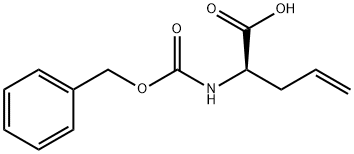 (R)-2-(((ベンジルオキシ)カルボニル)アミノ)ペント-4-エン酸 化学構造式