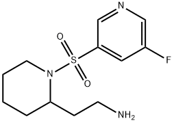 2-(1-(5-fluoropyridin-3-ylsulfonyl)piperidin-2-yl)ethanaMine Struktur