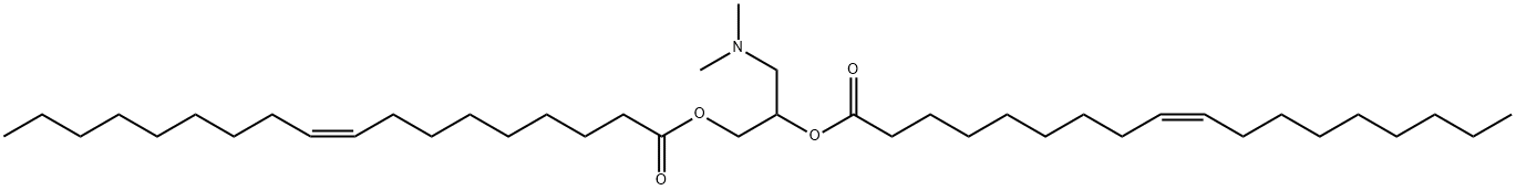 1,2-ジオレオイル-3-ジメチルアンモニウムプロパン 化学構造式