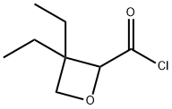 2-Oxetanecarbonyl chloride, 3,3-diethyl- (9CI) Structure